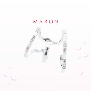 MARON - Happy Lining Dreamy Earcuff (Right) เงินแท้925 ชุบ White Gold