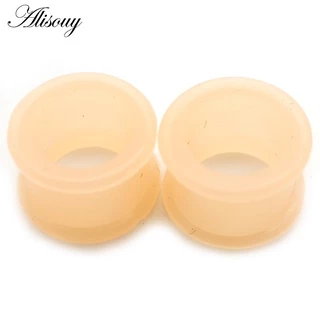 Alisouy 2 ชิ้น 8-16 มม.ซิลิโคนหูปลั๊กและอุโมงค์เจาะหู Earlets สกรูต่างหู Expander EAR Gauges Body เครื่องประดับ