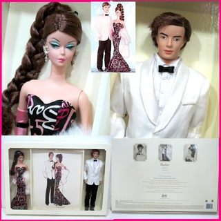 2003 Mattel Barbie SilkStone Limited Edition Barbie &amp; Ken 45th Aniversary ตุ๊กตาบาร์บี้ เคน ซิลสโตน ครบรอบ 45 ปี