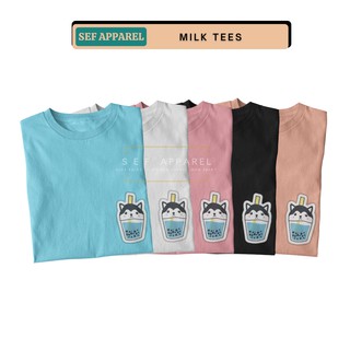 เสื้อวันพีช - Sef เครื่องแต่งกาย Fox Milk Tees เสื้อยืดน่ารักเสื้อยืดมินิมอลสําหรับผู้ชายหรือผู้หญิ