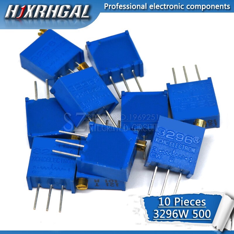 10pcs 3296W-1-500LF 3296W 50 โอห์ม 500 3296W-1-500 3296W-500 W500 Trimpot Trimmer Potentiometer