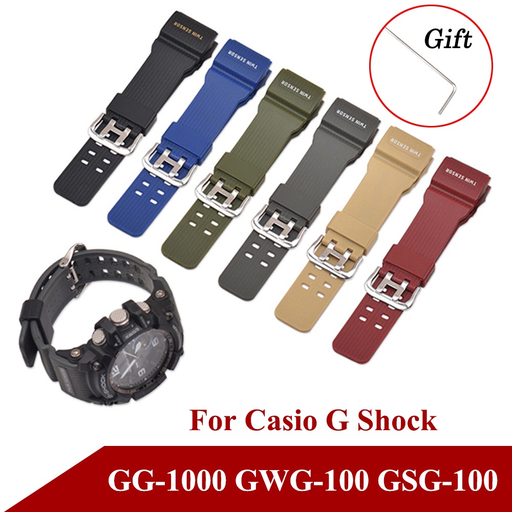 สายนาฬิกาข้อมือเรซิ่น ลายพราง สําหรับ Casio G Shock GG-1000 GWG-100 GSG-100