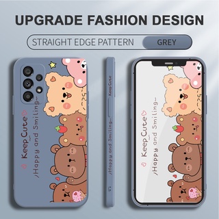 เคสโทรศัพท์ซิลิโคน แบบนิ่ม ลายการ์ตูนหมี กันกระแทก ป้องกันกล้อง สําหรับ Samsung Galaxy A53 5G A73 5G A33 5G A23 A13