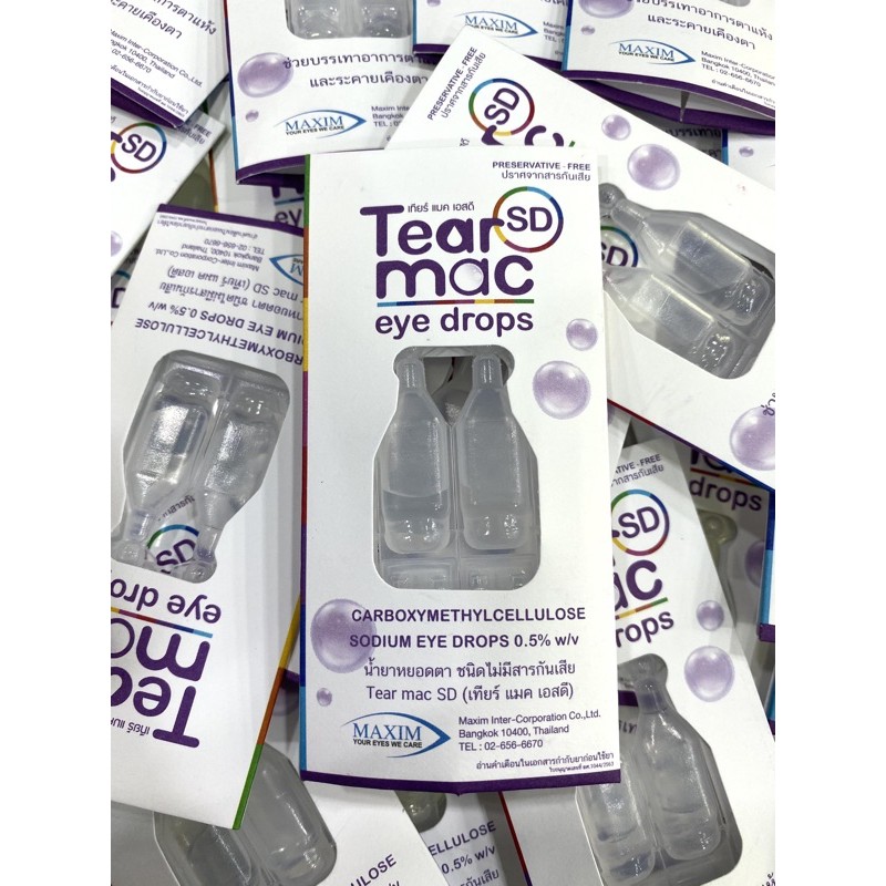 [ EXP 31/10/2022 ]Tear Mac SD *ชนิดรายวัน* eye drops