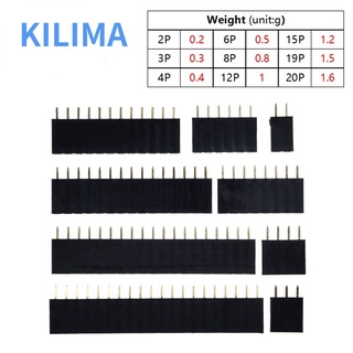 ซ็อกเก็ตเชื่อมต่อ แถวเดียว 2.54 มม. 1*2P 3P 4P 6P 8P 12P 15P 20P 40P Pin สําหรับ Arduino 10 ชิ้น