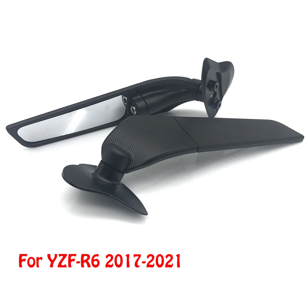 ใหม่ Fit สําหรับ YAMAHA YZFR6 R6 YZFR7 R7 2017-2025 กระจกรถจักรยานยนต์ RIZOMA ดัดแปลงลมปีกปรับหมุนกระจกมองหลังอลูมิเนียม