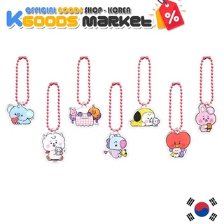 BTS BT21 พวงกุญแจอะคริลิคแบบเรียบง่าย Little Buddy Monopoly Official Goods