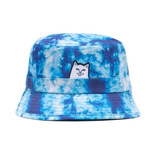 SLUM LTD - RIPNDIP Lord Nermal Tie Dye Bucket Hat Blue Acid Wash