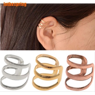 (Inthespring) เครื่องประดับ ต่างหู แบบหนีบ แฟชั่นพังก์ร็อค