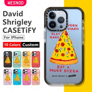 เคสโทรศัพท์มือถือ ลายกราฟฟิตี้ David Shrigley Eat A Huge Pizza สําหรับ Iphone 11 13 12 Pro Max Xs X Xr 7 8 Plus Se2020 Mini