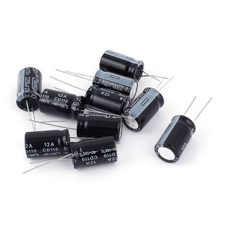 10Pcs 25V 2200UF Through Hole Aluminium Electrolytic Capacitor 13x20mm