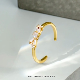 Diana 18K Gold Plated Zircon Ring แหวนแฟชั่น แหวนสีทอง แหวนผู้หญิง #WD209