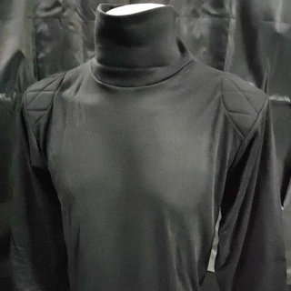 เสื้อยืดแขนยาวคอเต่าสีดำ ผ้าคอตตอน 100%