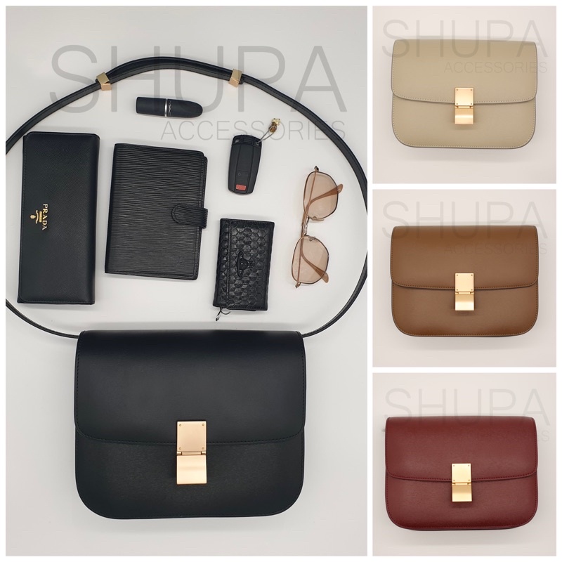 กระเป๋าสะพายข้าง รุ่น CL BOX BAG หนังแท้ สวยเป๊ะ ไม่ปั๊มโลโก้ พร้อมส่ง