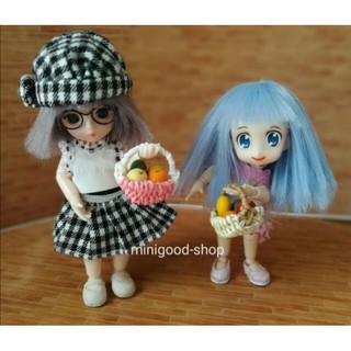 #miniature fruits basket 1:12 #ผลไม้จิ๋ว #ตะกร้าผลไม้จิ๋ว จำนวน 1ใบพร้อมผลไม้