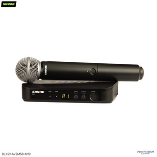 Shure blx24a/sm58 รูปแบบไมโครโฟน Handheld ไมค์ลอย เดี่ยว