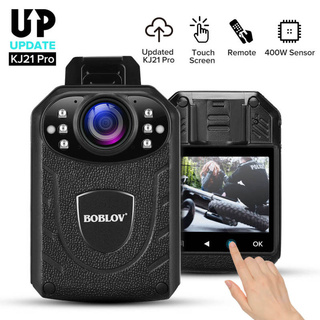 BOBLOV KJ21Pro Body Camera with 3meters Remote Control and Touch Screen HD1296P KJ21 Updated Police Body Mounted Camera 8Hours Recording Surveillance Body Wearable Camera with Auto Night Vision