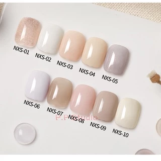 AS สีเจล สีทาเล็บ โทนสีนู้ด อ่อนนุ่ม 10เฉดสี ขนาด 15ml. รหัส NXS