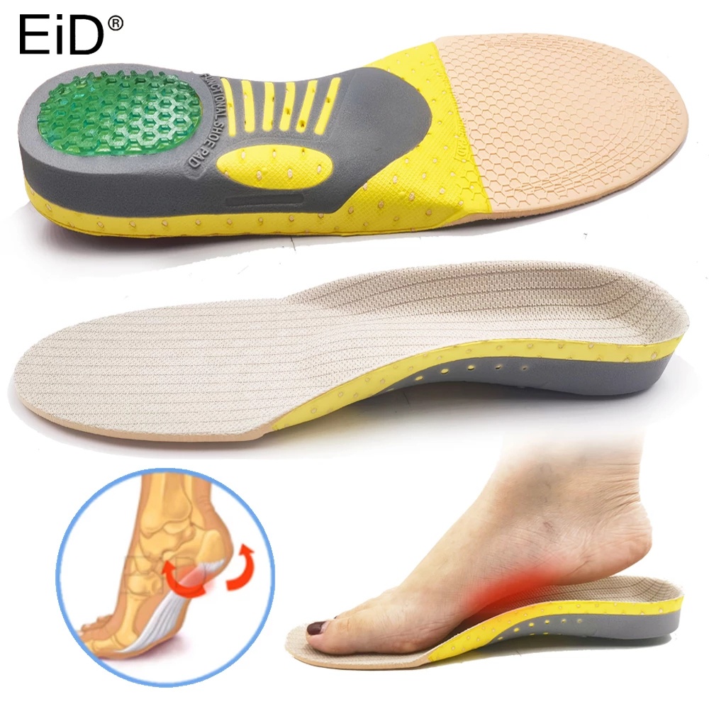 EiD Orthopedic Insoles Arch Support สําหรับเท้าแบนผู้หญิงผู้ชายส้นเบาะบรรเทา Plantar Fasciitis Insol