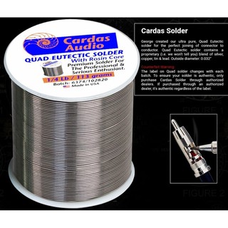 ตะกั่วเงิน คาร์ดาส Cardas Quad Eutectic  Silver Solder (ของแท้จากผู้นำเข้า) สำหรับภาพและเสียง แบ่งขาย 100บาท/1เมตร