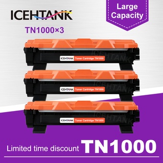 ICHTANK 3 PCS TN1000 toner cartridge compatible for Brother TN1030 TN1080 TN1060 TN1070 HL-1110 1210 MFC-1810 DCP-1510 1