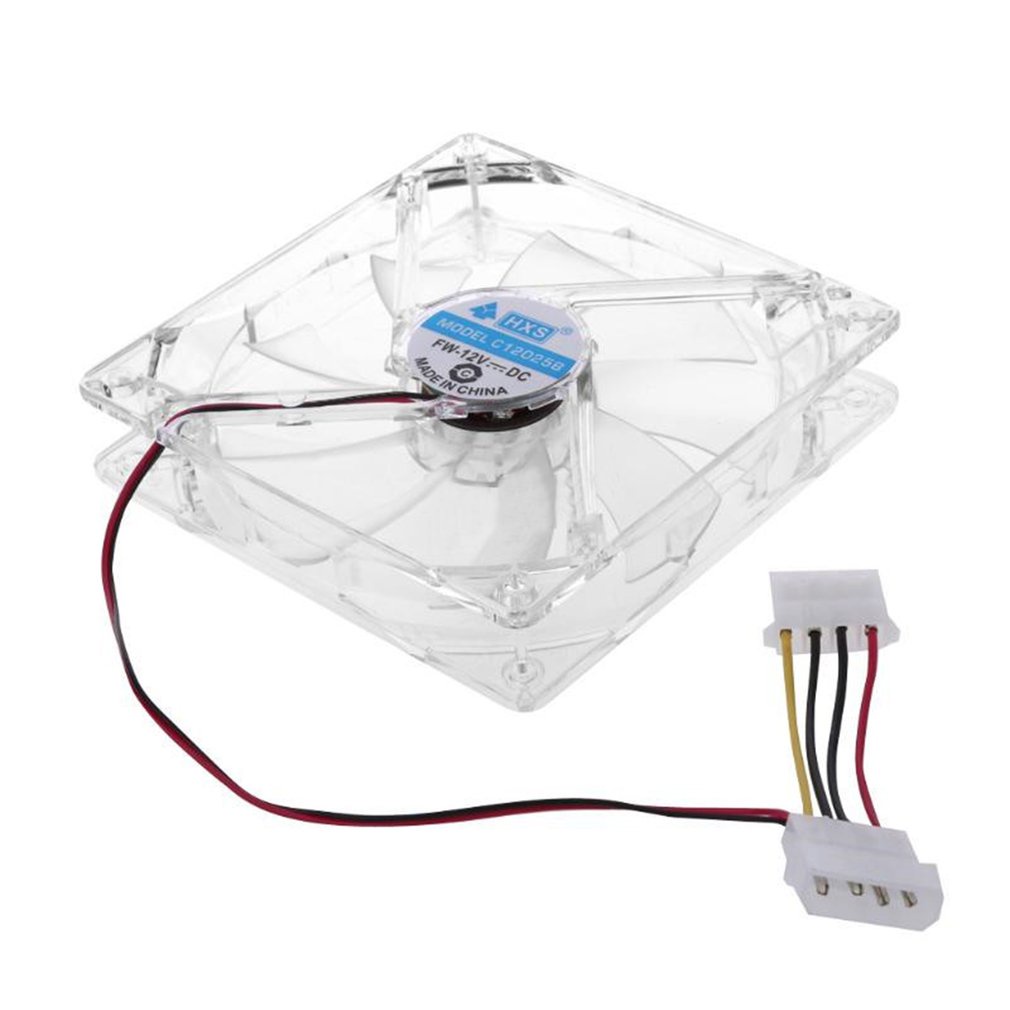 120mm pc computer fan 4 LED Light 12CM Fan PC CPU Cooling Cooler Fan ...