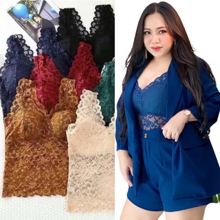 M2 Plus size | 🌟พร้อมส่ง 🌟บราสาวอวบ เกรดA ผ้านิ่มไม่บาดผิว บราลูกไม้ เสื้อในสาวอวบ อกไม่เกิน48 Big Size บราไซส์ใหญ่