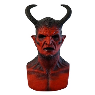 Belial Demon Mask ikari หน้ากากปีศาจ และแตรปีศาจ หน้ากากคอสเพลย์ ยาง อุปกรณ์ประกอบฉากฮาโลวีน