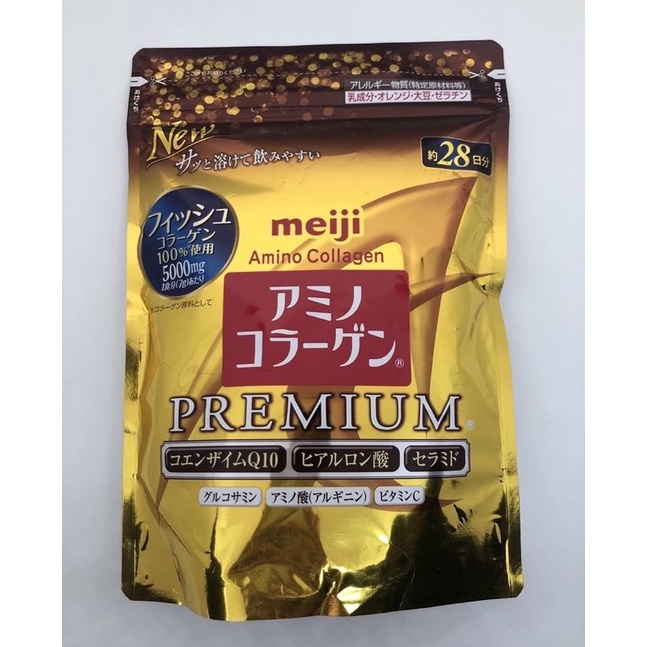 Meiji Amino Collagen Premium Refill ถุงซิปล็อค 28วัน 196กรัม