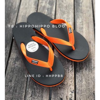 ดำส้ม Black orange Hippo shoe รองเท้าแตะ No35-36-37-38 .39-40-41-42-43-44 -45-46