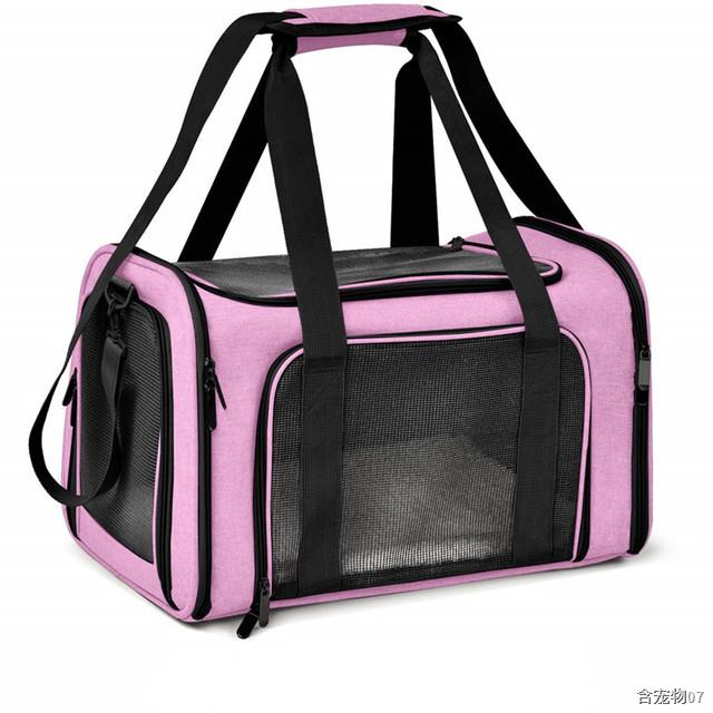 Travel Carrier Bag for Dogs or Cats Portable Pet Bag Pet Cage with Locking Safety Zippers GUIFIER Pet Travel Carrier Bag Foldable Bowl Folding Fabric Pet Carrier Airline Approved 