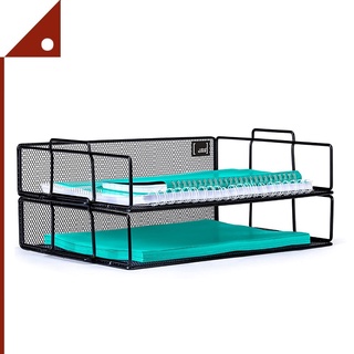 Mindspace : MSE124173* ชั้นวางเอกสาร Stackable Letter Tray Desk Organizer, Black