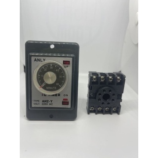 Pcf* Ac 220V Ah2-Y อุปกรณ์รีเลย์จับเวลาความแม่นยําสูง 1/3/5/10/30/60 วินาที 3/6/10/30/60 นาทีสินค้าพร้อมส่งฟรีขาเสียบ