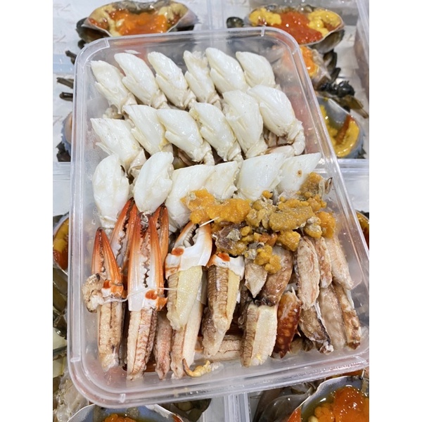 ปูม้าแกะ  แถมฟรีน้ำจิ้มซีฟู้ด เนื้อเน้นๆ แกะให้พร้อมทาน ครบทุกส่วนของปู