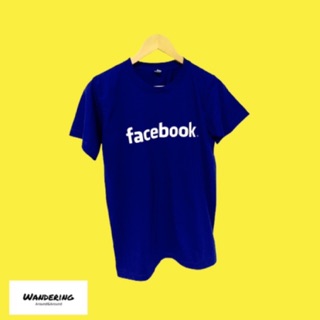 🔥🔥 เสื้อยืด 🔥🔥 ผ้า cotton 100% ลาย facebook