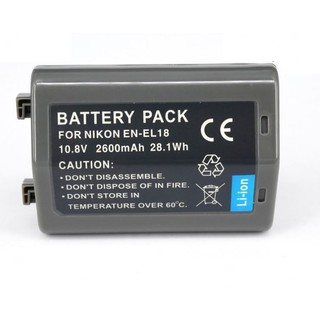 แบตกล้อง นิคอน NIKON EN-EL18 - Voltage: 10.8V Compatible - Capacity: 2600mAh   รับประกัน 1ปี  แบตกล้อง Nikon รุ่น EN-EL1