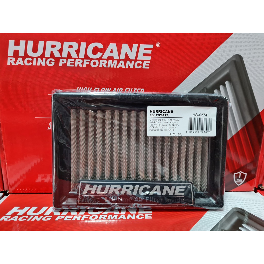 Hurricane กรองอากาศสแตนเลส TOYOTA CHR HYBRID/ALTIS HYBRID/CROSS HYBRID 1.8L 18'-25',YARIS CROSS/ATIV