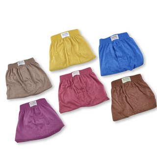 แหล่งขายและราคา100 Salueng กางเกงบ๊อกเซอร์ (BOXER) ผ้ายืดนิ่ม เอว 26-60\" ผ้าสีพื้นอาจถูกใจคุณ