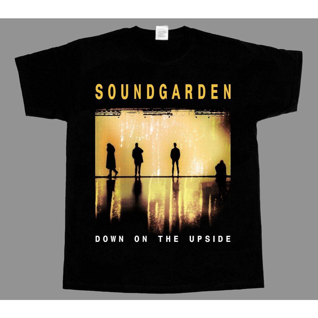 เสื้อยืดคอกลมcrew necksoundgarden down on the upside'96 grunge audioslave pearl jam ใหม่ เสื้อยืดสีด