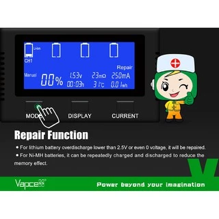ที่ชาร์จถ่าน 2026 V3.0 Vapcell S4 Plus ที่ชาร์จถ่านเอนกประสงค์ Li-ion / Ni-Cd / Ni-MH ชาร์จไว ฟังค์ชั่นครบ