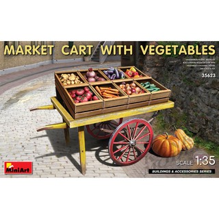 MI35623 MARKET CART WITH VEGETABLES 1/35