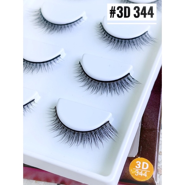 💋ถูกที่สุด!! ขนตาปลอม Marlliss กล่องม่วง 5 คู่ เบอร์ 3D 344 สวยธรรมชาติ หรือสายฝอก็ได้