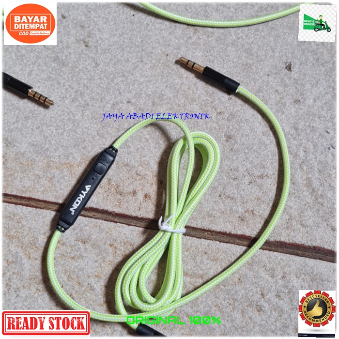 HP J358 ORIGINAL AUX CABLE MIC AUDIO 3.5 มม.หูฟังไมโครโฟนสเตอริโอ HANDSFREE NELPON HF HEADSET CABLE 