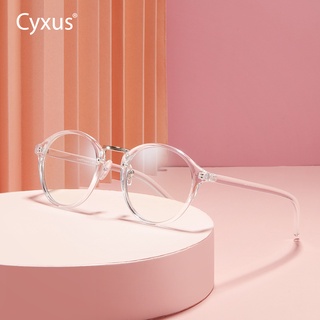 Cyxus แว่นตาคอมพิวเตอร์ กรอบใส ป้องกันแสงสีฟ้า ป้องกัน UV400 8065 สไตล์เรโทร สําหรับทุกเพศ