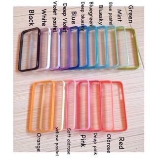 เคสขอบสีหลังใส iphone samsung