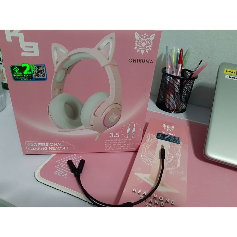 Onikuma K9 +ที่แขวน+สายแปลง