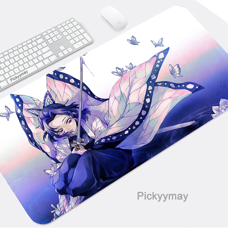 แผ่นรองเมาส์ คีย์บอร์ด ยาง ลายอนิเมะ Demon Slayer Kimetsu No Yaiba 900x400 ขนาดใหญ่ สําหรับเล่นเกม PC