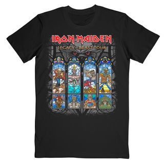 [COD]เสื้อยืดแขนสั้นลําลอง ผ้าฝ้าย พิมพ์ลาย Iron Maiden Legacy Of The Beast World Tour Hanes แฟชั่นฤดูร้อน สําหรับผู้ชาย