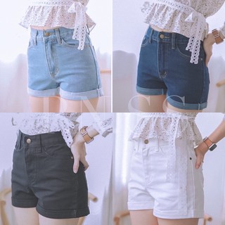 Denim shorts Basic (กางเกงยีนส์ขาสั้นพับขาแบบเรียบ)