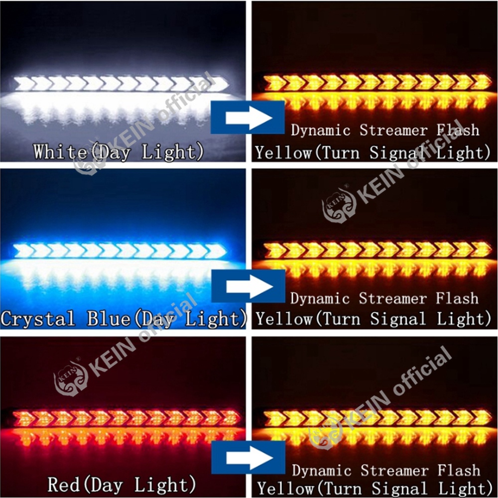 KEIN ไฟเลี้ยว Led สองสี กันนั้ำ สว่างมาก สำหรับรถจักรยานยนต์ 2 ชิ้น ไฟเดย์ไลท์พร้อมไฟเลี้ยววิ่ง ไฟเดย์ไลท์ led รถยนต์ ไฟเดย์ไลท์ led ราคา ถูกที่สุด ดีลบีเคเค แกลเลอรีภาพที่ 6